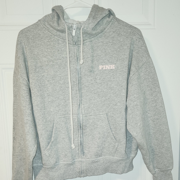 PINK Victoria's Secret Sweaters - PINK Victoria's Secret Light Gray Sweatshirt girl woman kit